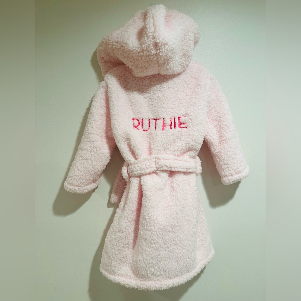 NEW Pottery Barn Kids Robe — Pink — Small (2T-3T)
“RUTHIE” Monogram
